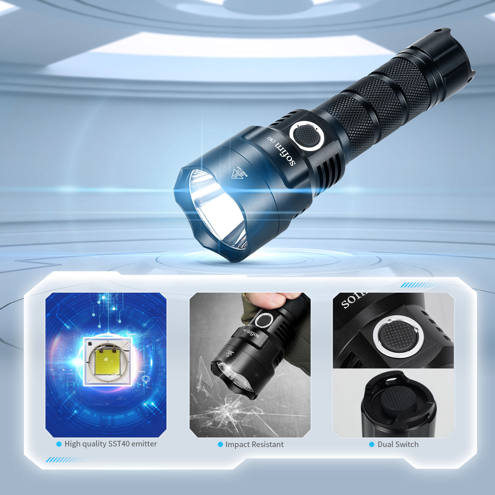 Outdoor Power Group - Sofirn C8G Mạnh Đèn Pin LED