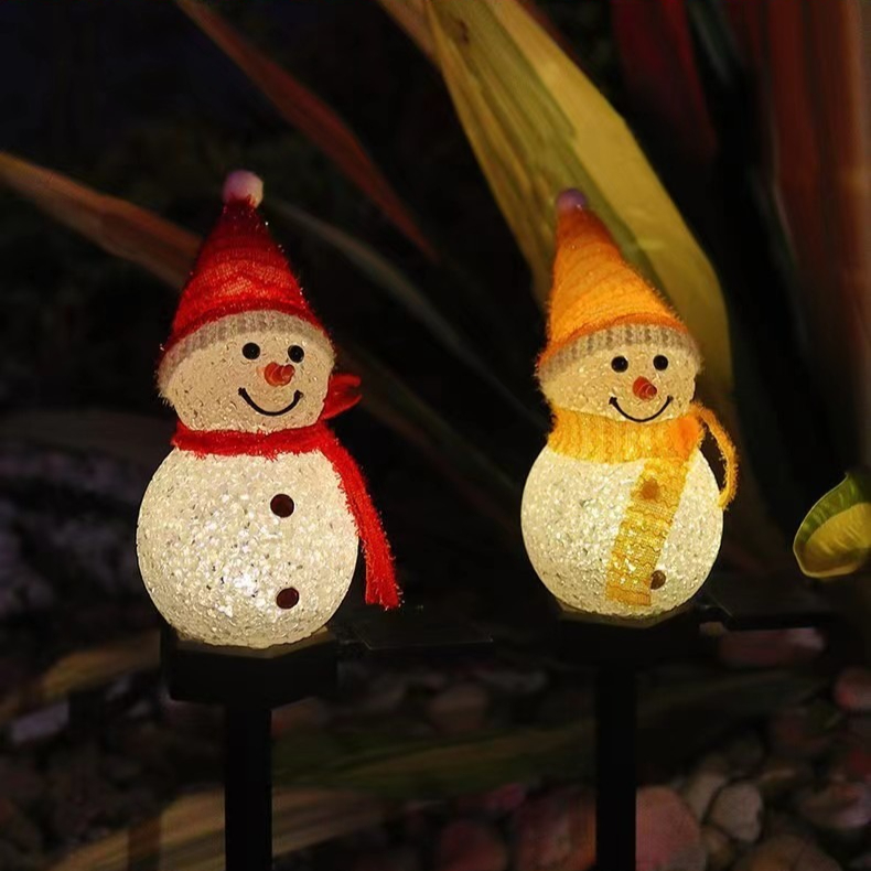 Outdoor Yard Power Stake - Snowman Solar Garden Light Outdoor Ground