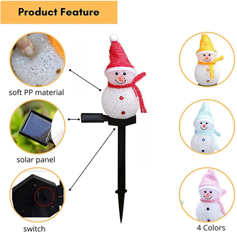 LED Snowman Solar Garden Light - đánh giá và giá Outdoor Yard Power Stake