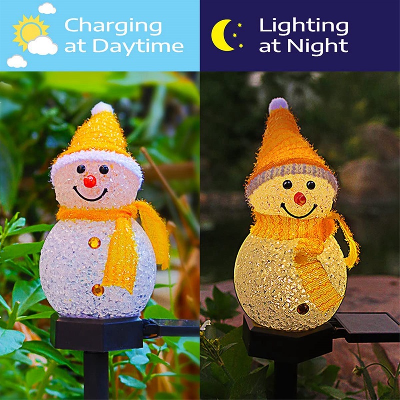 LED Snowman Solar Garden Light - đánh giá và giá Outdoor Yard Power Stake
