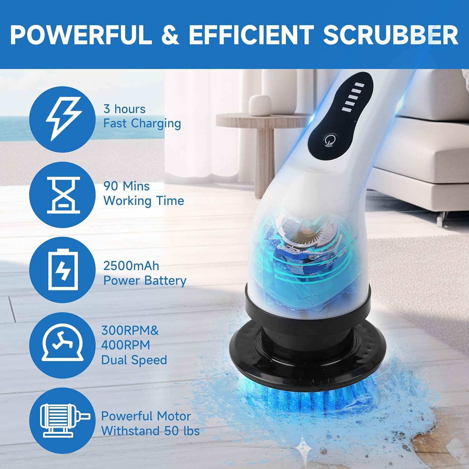 Cordless Household Spin Scrubb - đánh giá và giá Outdoor Power Broom