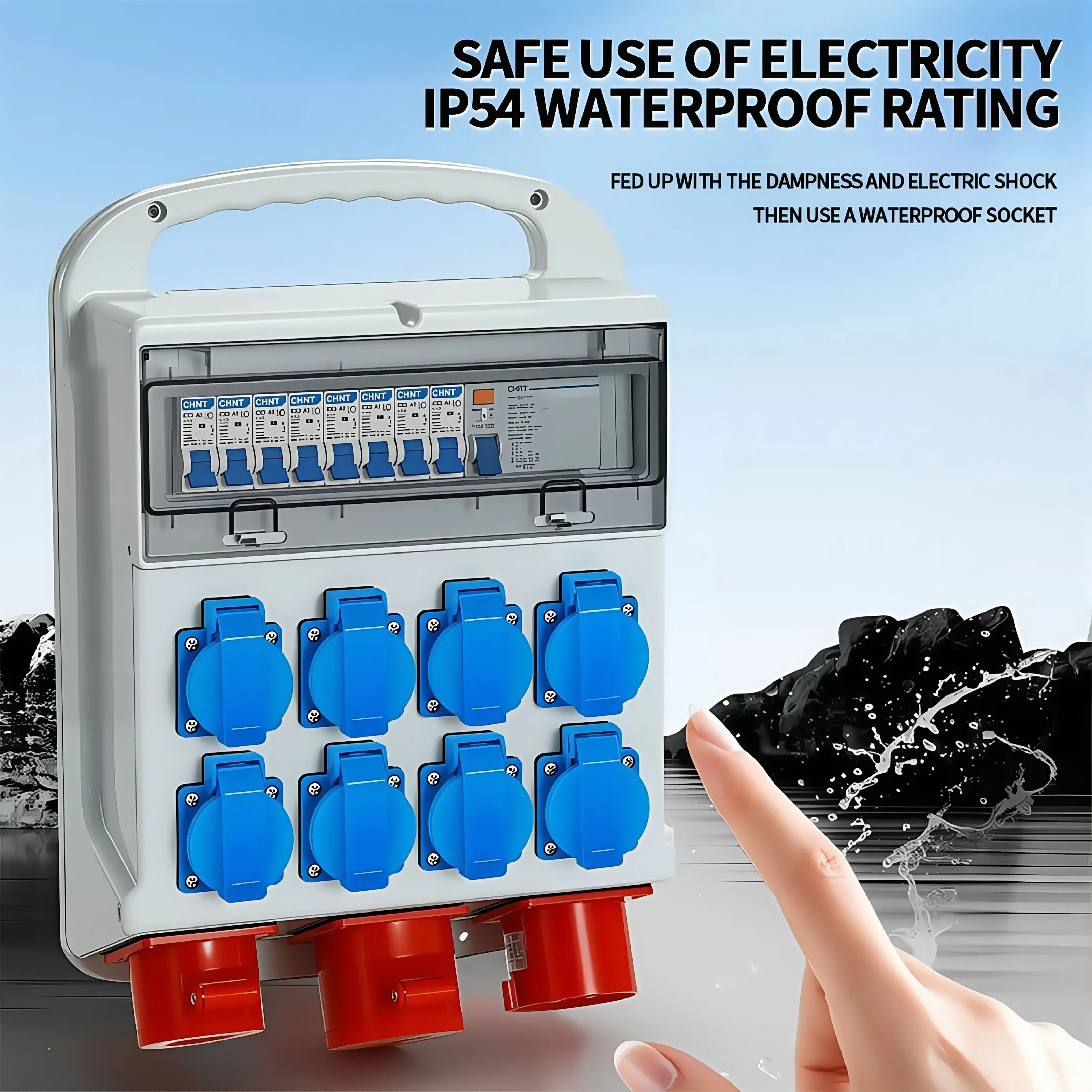IP54 16A Waterproof Industrial - đánh giá và giá Outdoor Power Inlet Box