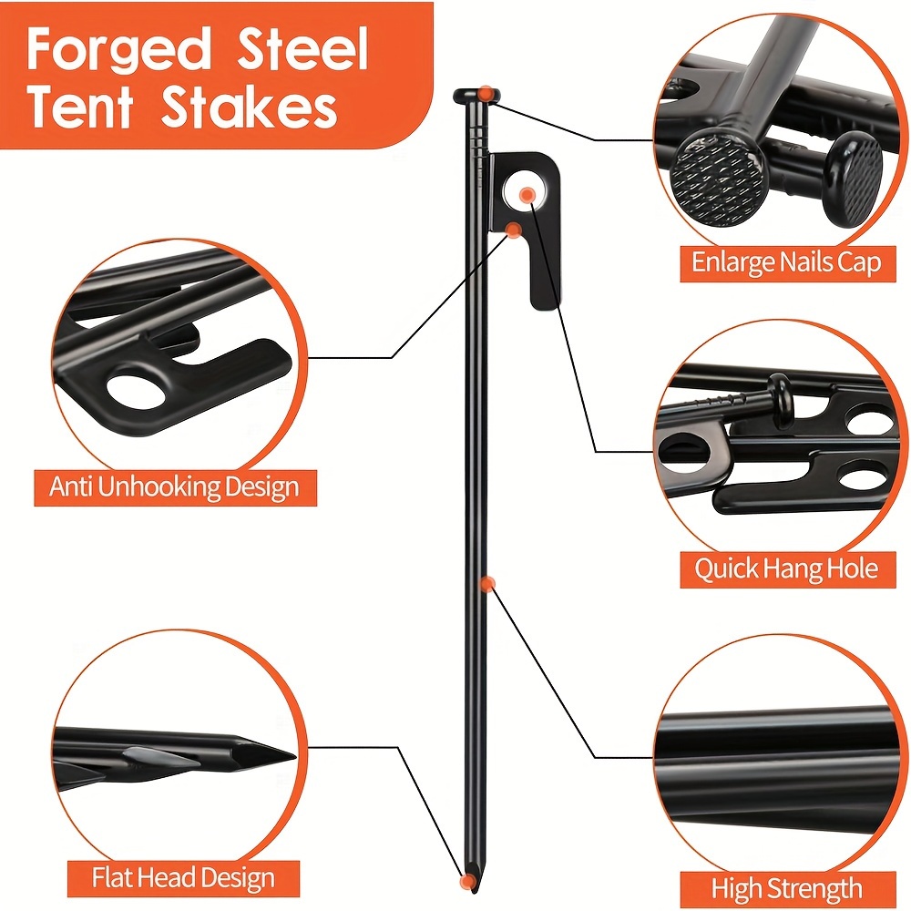 4Pcs Heavy Duty Tent Stakes wi - đánh giá và giá Outdoor Power Stake