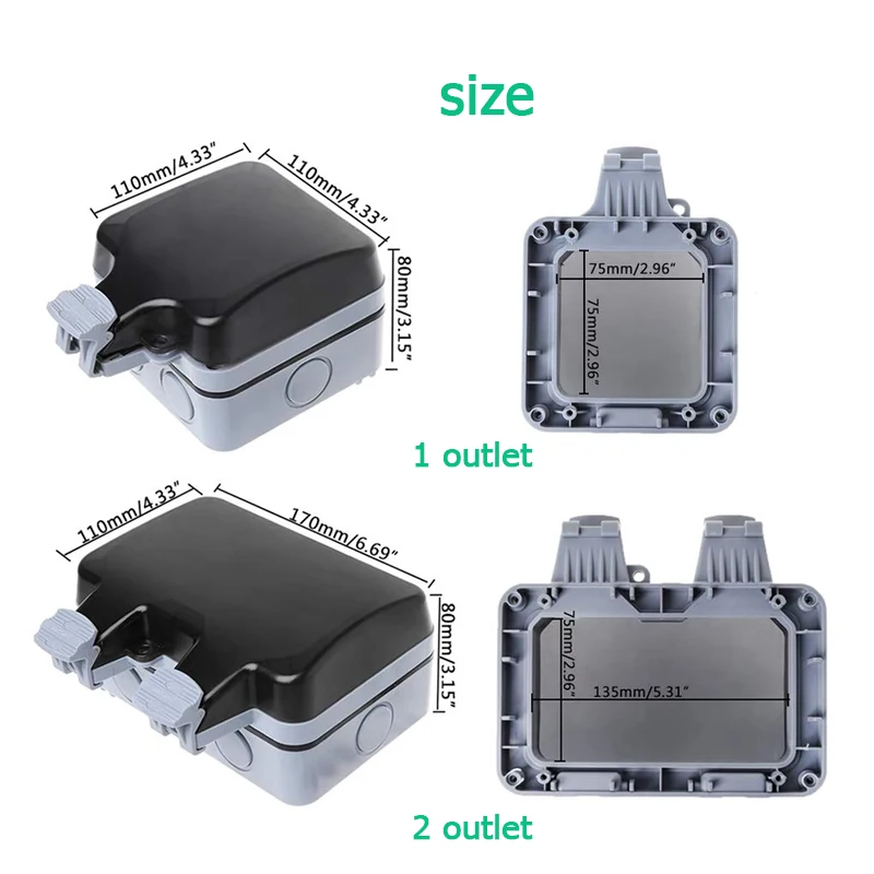 16A EU KR Outdoor Wall Waterpr - đánh giá và giá Outdoor Power Inlet Box