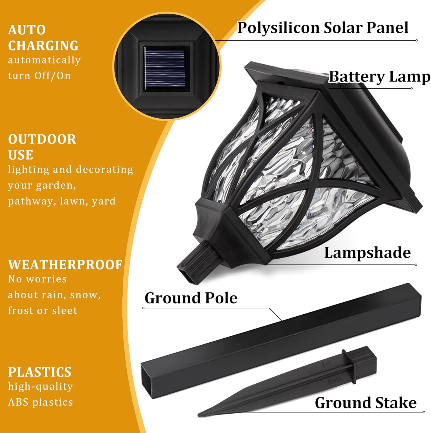 1-8PCS Solar Powered Outdoor G - đánh giá và giá Outdoor Yard Power Stake