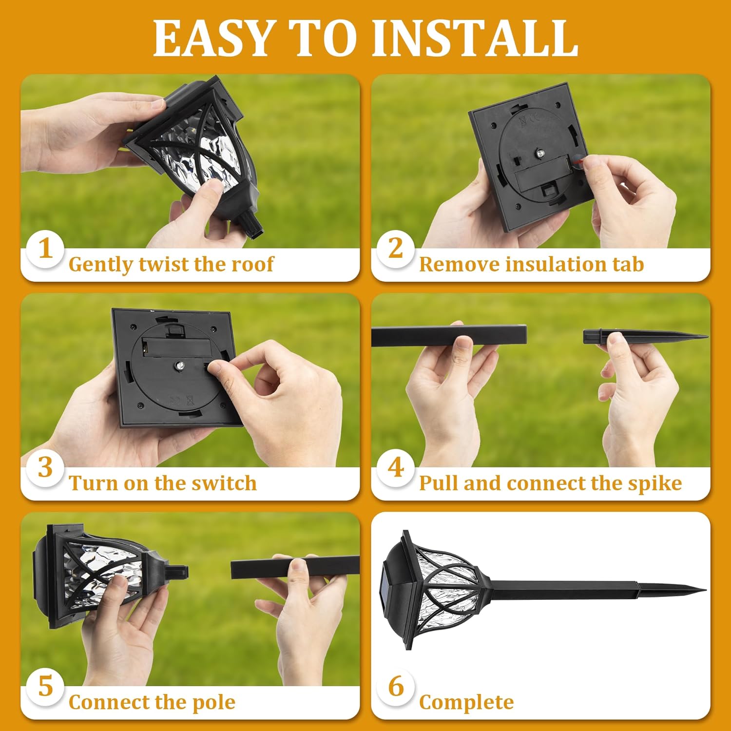 1-8PCS Solar Powered Outdoor G - đánh giá và giá Outdoor Yard Power Stake