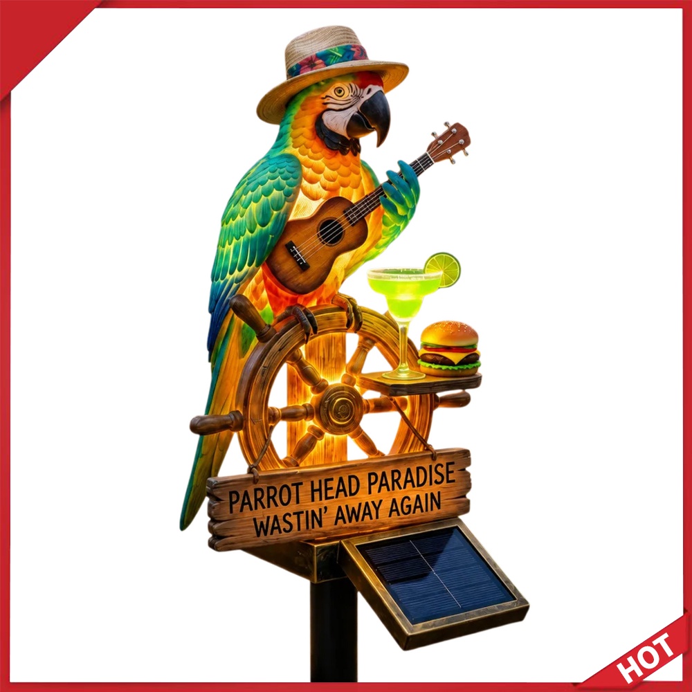 Solar-Powered Outdoor Parrot S - đánh giá và giá Outdoor Yard Power Stake