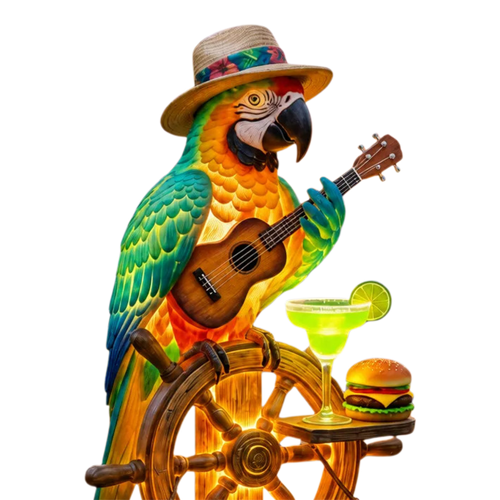Solar-Powered Outdoor Parrot S - đánh giá và giá Outdoor Yard Power Stake