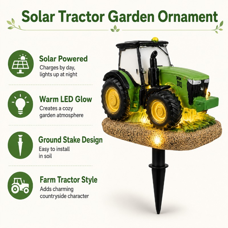 Solar Tractor Garden Stake Lig - đánh giá và giá Outdoor Yard Power Stake