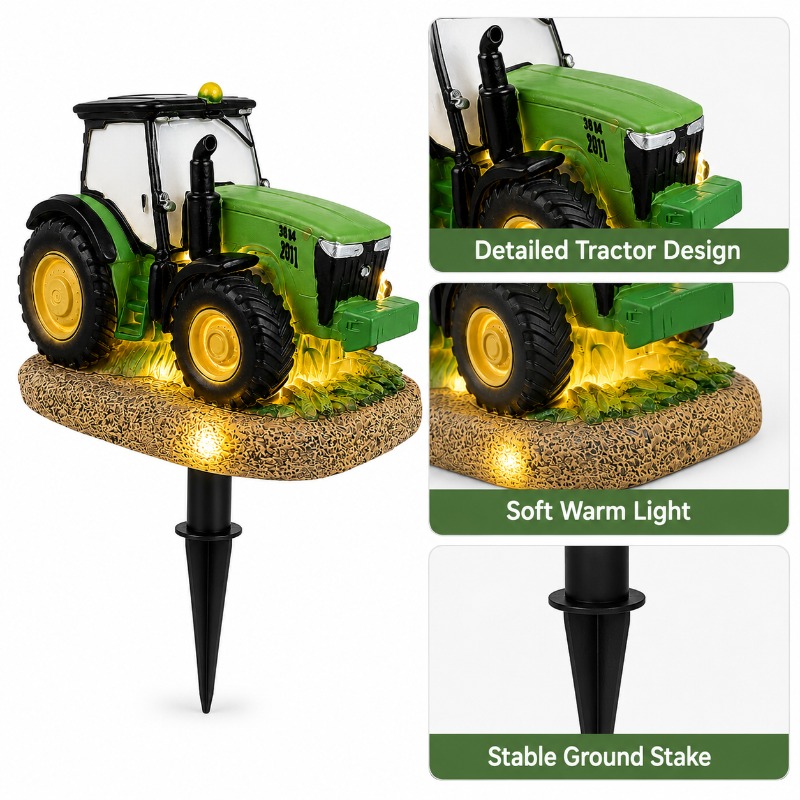 Solar Tractor Garden Stake Lig - đánh giá và giá Outdoor Yard Power Stake