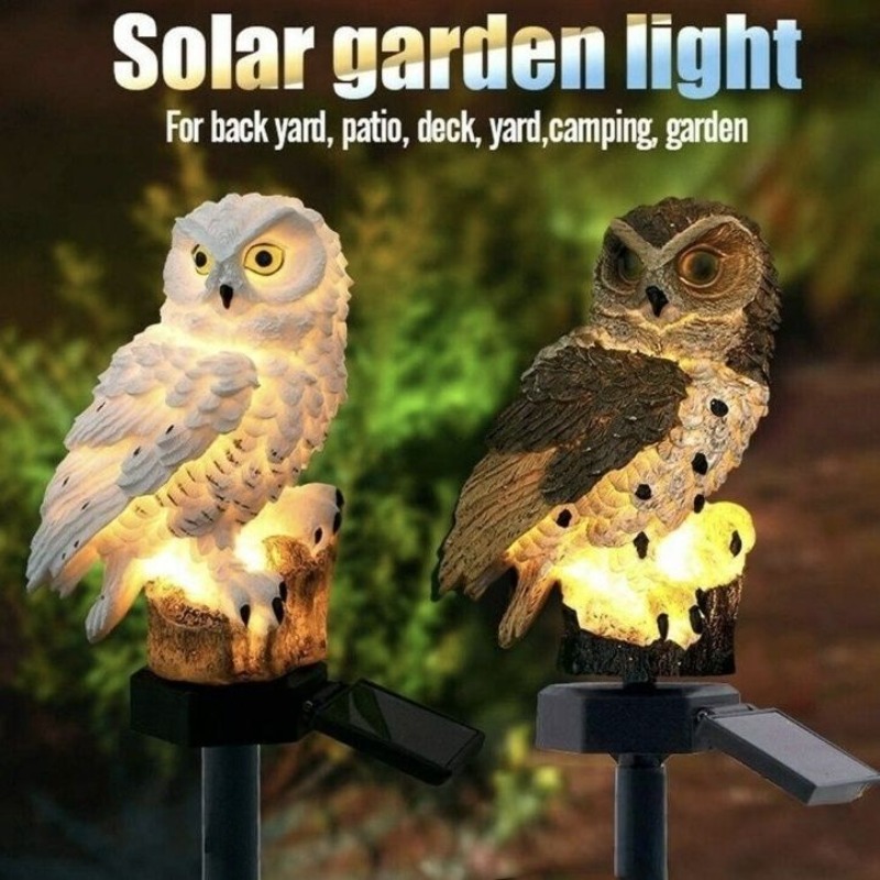 Solar Powered Owl Garden Light - đánh giá và giá Outdoor Yard Power Stake
