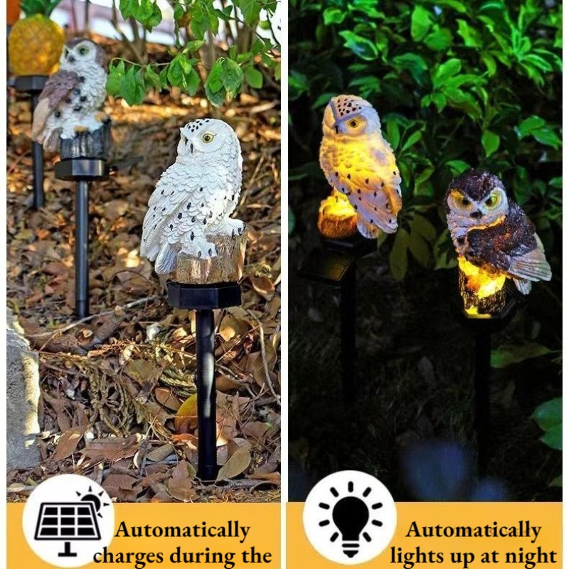 Solar Powered Owl Garden Light - đánh giá và giá Outdoor Yard Power Stake