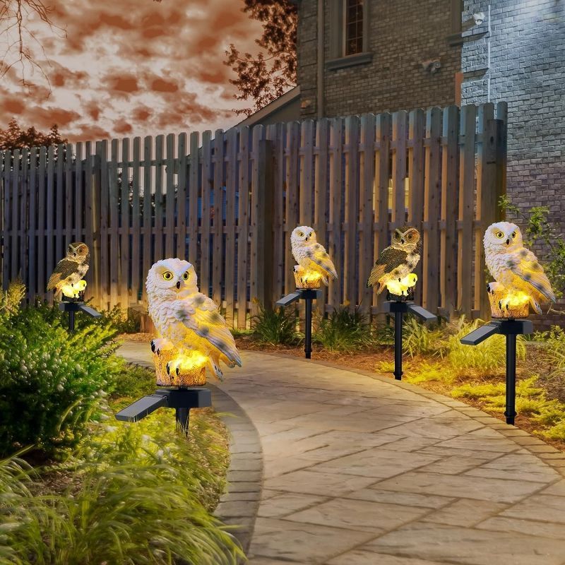 Solar Powered Owl Garden Light - đánh giá và giá Outdoor Yard Power Stake