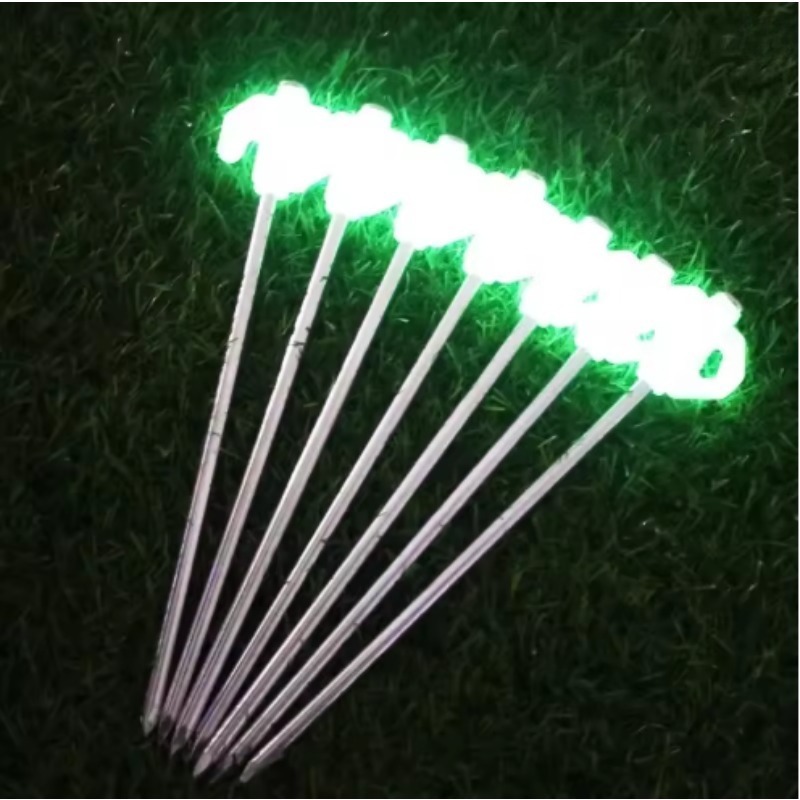 Luminous Tent Pegs Glow in Dar - đánh giá và giá Outdoor Power Stake